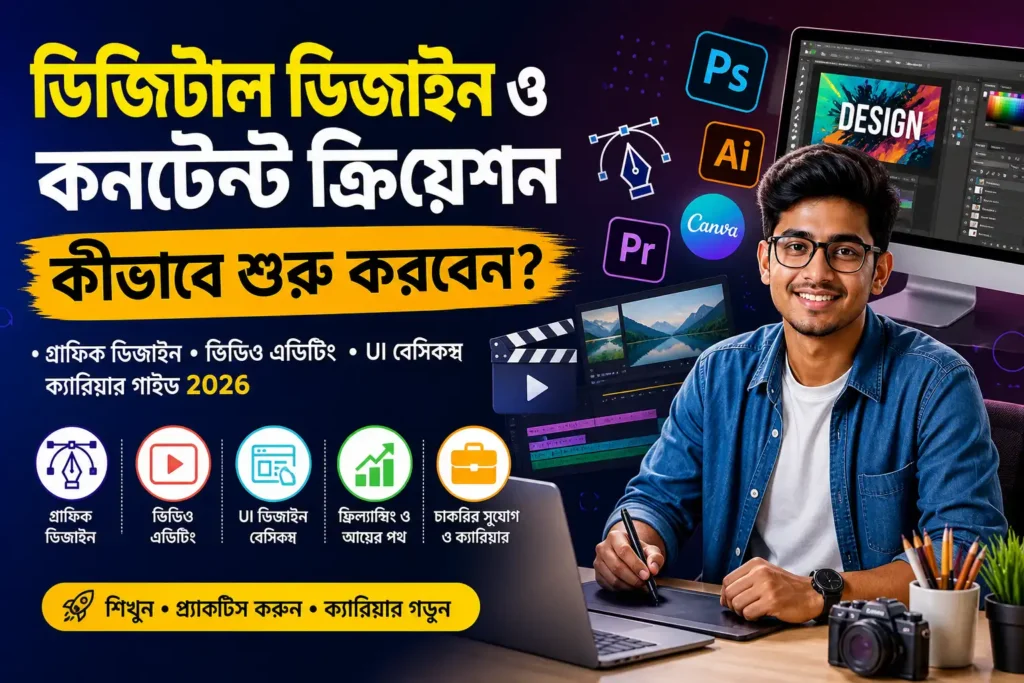 ডিজিটাল ডিজাইন ও কনটেন্ট ক্রিয়েশন কীভাবে শুরু করবেন